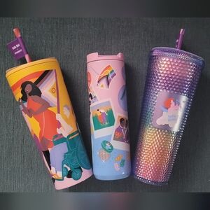 Colorful Tumbler Set with Artistic Designs